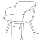 Kit 02 Poltronas Decorativa Pés Palito Jade D02 Linho Chumbo