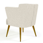 Kit 02 Poltronas Decorativa Pés Palito Metalizados D'ouro Sab