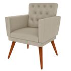 Kit 02 Poltronas Decorativa Pés Palito Nina Encosto Estilo Ca