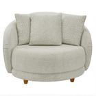 Kit 02 Poltronas Decorativa Sala De Estar Base Fixa De Madeir