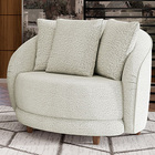 Kit 02 Poltronas Decorativa Sala De Estar Base Fixa De Madeir