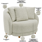 Kit 02 Poltronas Decorativa Sala De Estar Base Fixa De Madeir