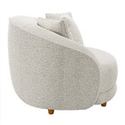 Kit 02 Poltronas Decorativa Sala De Estar Base Fixa De Madeir