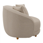 Kit 02 Poltronas Decorativa Sala De Estar Base Fixa De Madeir