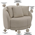 Kit 02 Poltronas Decorativa Sala De Estar Base Fixa De Madeir