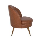 Kit 02 Poltronas Decorativa Sala De Estar Kassel Pvc Marrom -