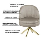 Kit 02 Poltronas Decorativa Sala De Estar Kassel Veludo Bege