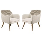 Kit 02 Poltronas Decorativa Sala De Estar Pés Palito  Chambor