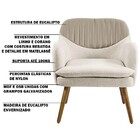 Kit 02 Poltronas Decorativa Sala De Estar Pés Palito  Chambor