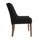 Kit 02 Poltronas Decorativa Sala De Estar Tallulah Pvc Preto