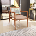 Kit 02 Poltronas Decorativa Sala Estar Madeira Tela Sintética