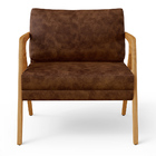 Kit 02 Poltronas Decorativa Sala Estar Pietra Estrutura Madei