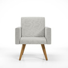 Kit 02 Poltronas Decorativa Sala Oferta Linho Balaqui Decor L