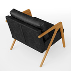 Kit 02 Poltronas Decorativa Sala Pietra Estrutura Madeira L02