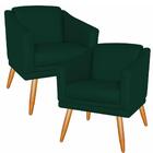 Kit 02 Poltronas Decorativa San Diego Verde Visammer Decor