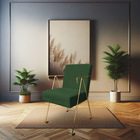 Kit 02 Poltronas Decorativa Taina Suede Base Metálica Industr