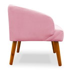 Kit 02 Poltronas Decorativa Virgínia Veludo Rosa - Montanaris