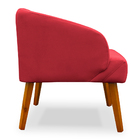 Kit 02 Poltronas Decorativa Virgínia Veludo Vermelho - Montan