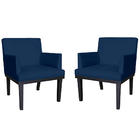 Kit 02 Poltronas Decorativa Vitória Sala E Recepção Com Base