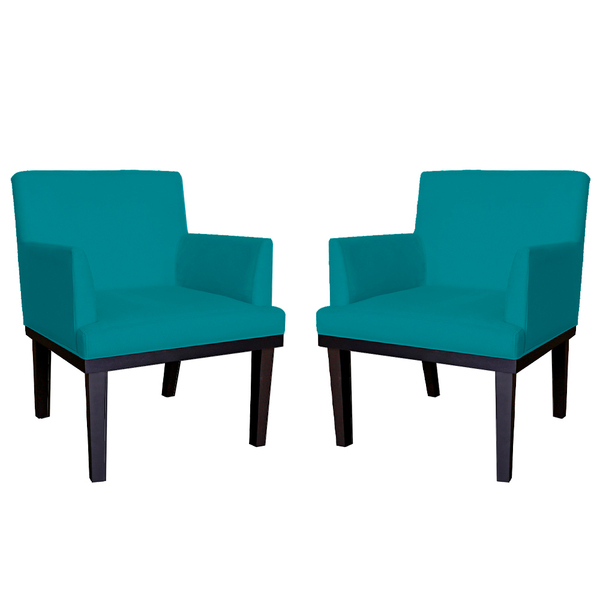 Kit 02 Poltronas Decorativa Vitória Sala E Recepção Com Base