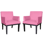 Kit 02 Poltronas Decorativa Vitória Sala E Recepção Com Base