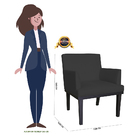 Kit 02 Poltronas Decorativa Vitória Sala E Recepção Com Base