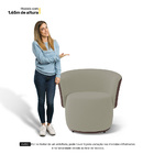 Kit 02 Poltronas Decorativas Aisha Orgânica Composê Sintético