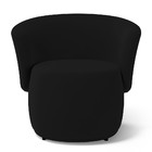 Kit 02 Poltronas Decorativas Aisha Orgânica Suede Preto - Des