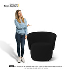 Kit 02 Poltronas Decorativas Aisha Orgânica Suede Preto - Des