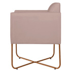 Kit 02 Poltronas Decorativas Andréia Base X Bronze Linho - Ro