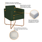 Kit 02 Poltronas Decorativas Andréia Base X Bronze Linho - Ve