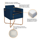 Kit 02 Poltronas Decorativas Andréia Base X Bronze Suede - Az