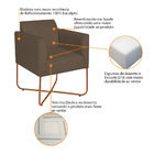 Kit 02 Poltronas Decorativas Andréia Base X Bronze Suede - Ma