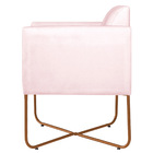 Kit 02 Poltronas Decorativas Andréia Base X Bronze Suede - Ro