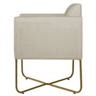 Kit 02 Poltronas Decorativas Andréia Base X Dourada Sintético