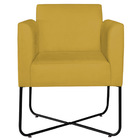 Kit 02 Poltronas Decorativas Andréia Base X Preta Suede - Ama