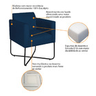 Kit 02 Poltronas Decorativas Andréia Base X Preta Suede - Azu