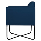 Kit 02 Poltronas Decorativas Andréia Base X Preta Suede - Azu