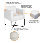 Kit 02 Poltronas Decorativas Andréia Base X Preta Suede - Bra