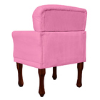 Kit 02 Poltronas Decorativas Anita Pés Luis Xv Suede Rosa - D