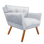 Kit 02 Poltronas Decorativas Anitta Suede Cinza com Strass -