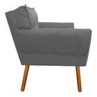 Kit 02 Poltronas Decorativas Anitta Suede Grafite - D'Rossi