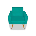 Kit 02 Poltronas Decorativas Anitta Suede Para Sala E Quarto