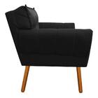 Kit 02 Poltronas Decorativas Anitta Suede Preto - D'Rossi