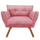 Kit 02 Poltronas Decorativas Anitta Suede Rose - D'Rossi
