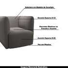 Kit 02 Poltronas Decorativas Asensio Suede Cinza - Gran Belo