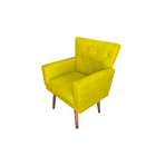 Kit 02 Poltronas Decorativas Aurora Com Pés Palito Suede Amar