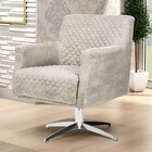 Kit 02 Poltronas Decorativas Base Evo Diva D02 Tressê Linho C