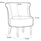 Kit 02 Poltronas Decorativas Base Fixa Olinda D02 Corano Pret