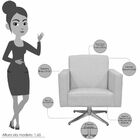 Kit 02 Poltronas Decorativas Base Giratória Para Sala De Esta